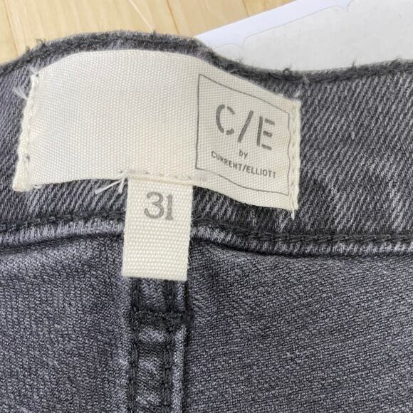 C/E Current Elliot Black Pleated High Rise Tapered Jeans Women's Size 31 NWT - Picture 4 of 12